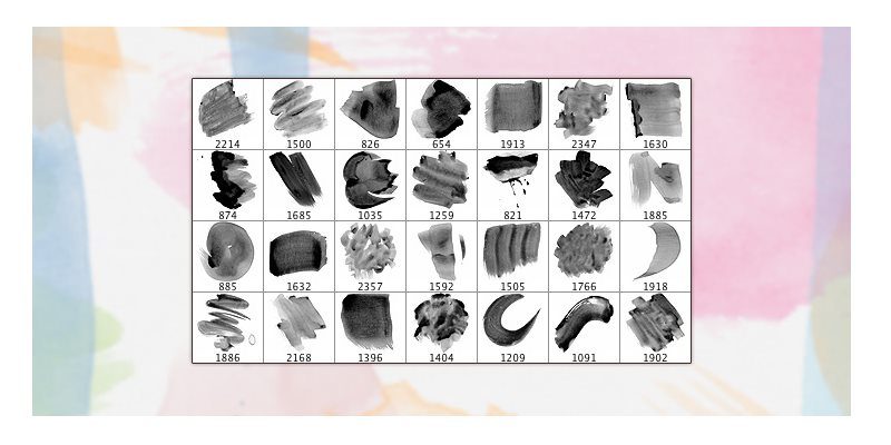 high resolution watercolour brushes