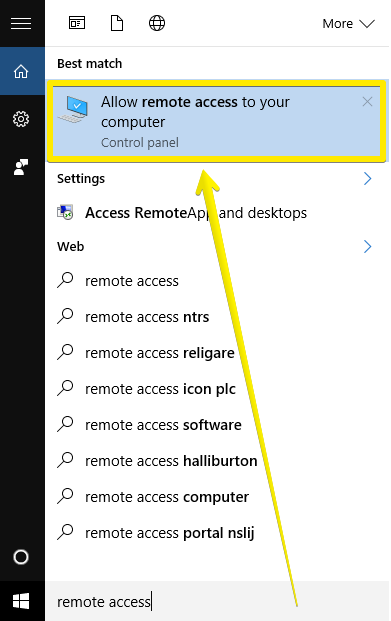 Allow remote access to your computer Allow remote access to your computer