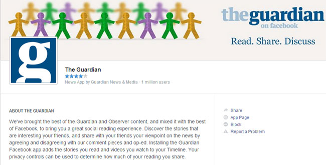 Exclusive Facebook Application from Guardian Exclusive Facebook Application from Guardian