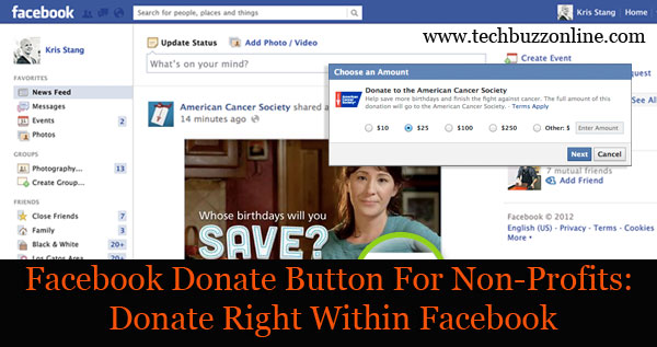 Facebook Donate Button For Non-Profits: Donate Right Within Facebook Facebook Donate Button For Non-Profits: Donate Right Within Facebook