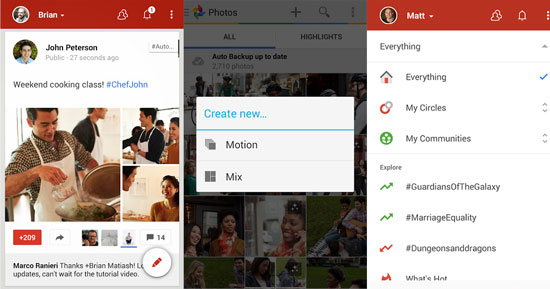 Google+ for Android revamped and gets a facelift Google+ for Android revamped and gets a facelift