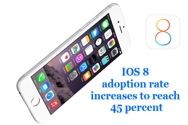 IOS 8 adoption rate increases to reach 45 percent IOS 8 adoption rate increases to reach 45 percent