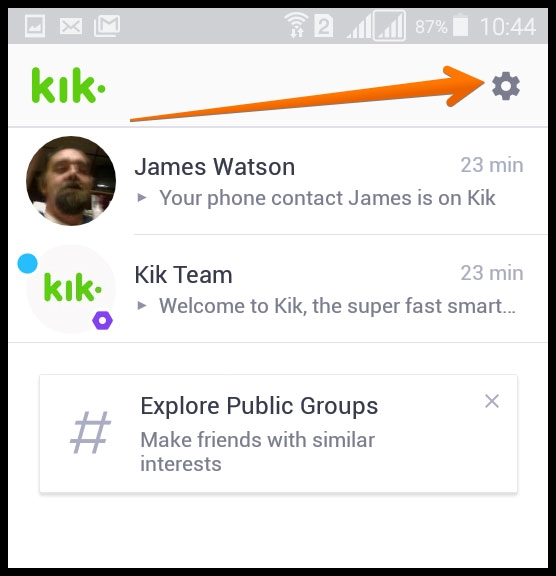Kik settings Kik settings