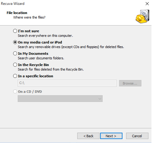 Recuva-file location Recuva-file-location