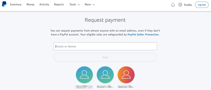 Paypal Request payment Paypal Request payment