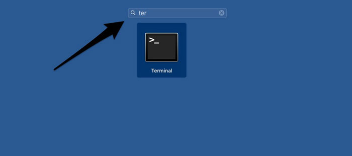 Search for terminal Search for terminal