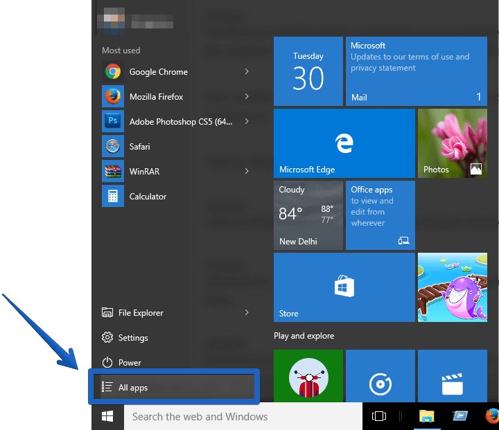 remote desktop connection-click start button click-start-button