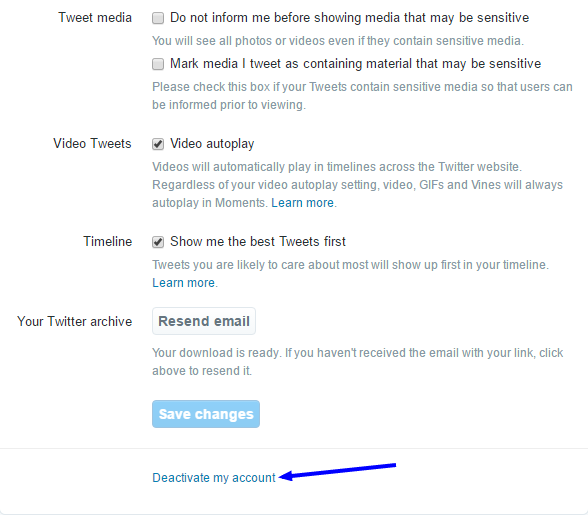 deactivate my account deactivate my account