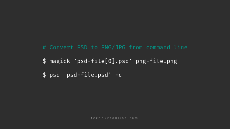 Convert PSD to JPG/PNG with  ImageMagick CLI (no Photoshop required)