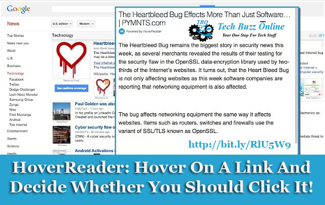 HoverReader: Hover On A Link And Decide Whether You Should Click It! HoverReader: Hover On A Link And Decide Whether You Should Click It!