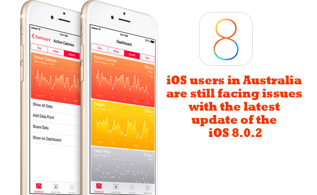 iOS users in Australia are still facing issues with the latest update of the iOS 8.0.2 iOS users in Australia are still facing issues with the latest update of the iOS 8.0.2