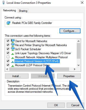 Select Internet Protocol internet protocol