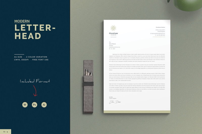 modern corporate letterhead template modern corporate letterhead template
