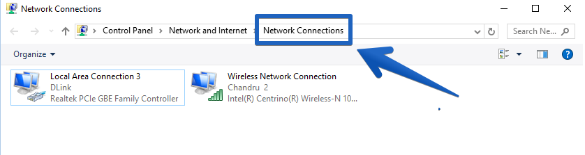 Network Connections network connections