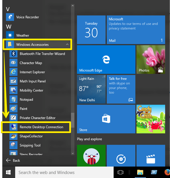 remote desktop connection-windows accessories remote-desktop-connection--windows-accessories